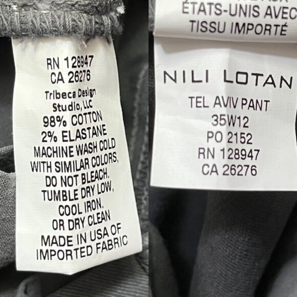 Nili Lotan Tel Aviv Pants Anthracite Cropped Casual Work Women Size 4 - Picture 8 of 11